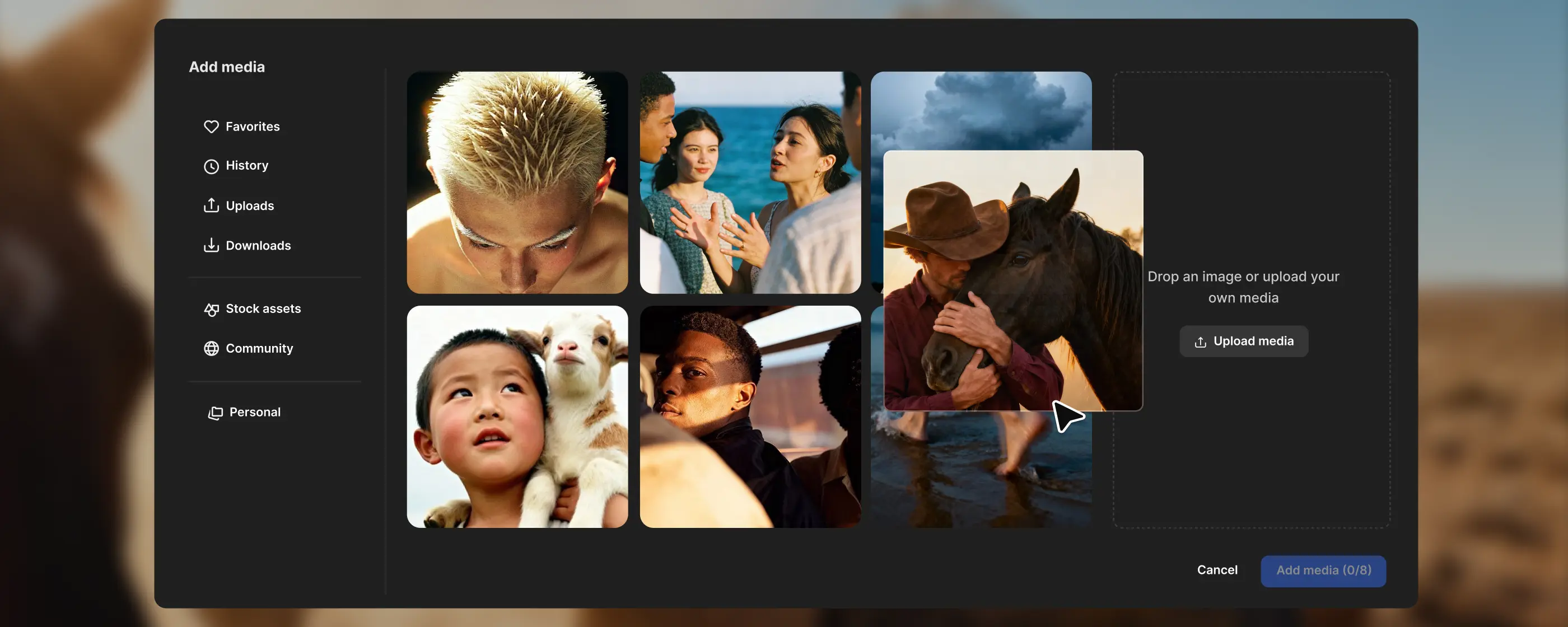 Use an image as a starting point